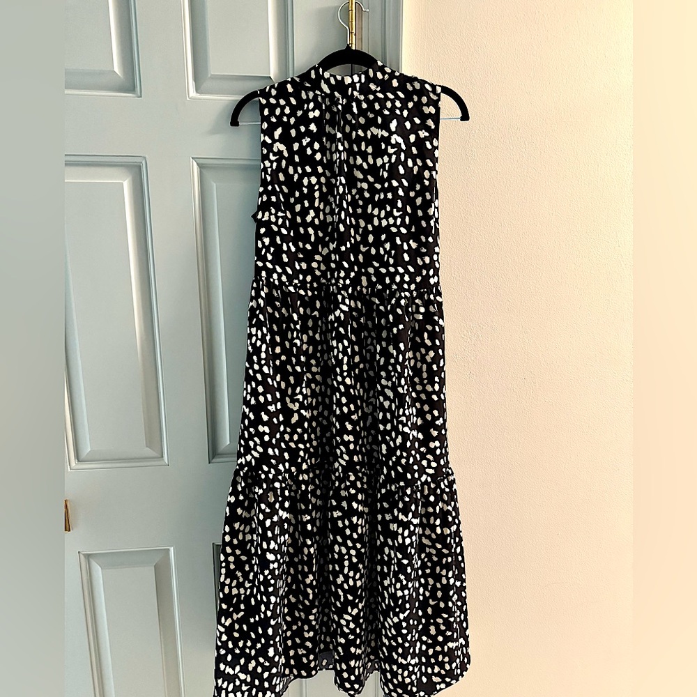 Black and White Sleeveless Dress